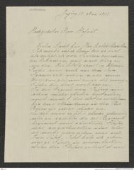 Nachlass Franz Steindachner, Brief von Schnel an Franz Steindachner (12.11.1912), Inv.Nr. 464.03, Seite 1